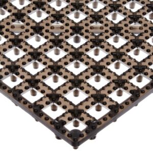 san jamar versa-mat plastic interlocking bar mats, black, (set of 12)