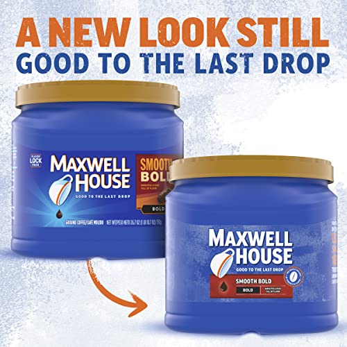 Maxwell House Smooth Bold Roast Ground Coffee (26.7 oz Canister)