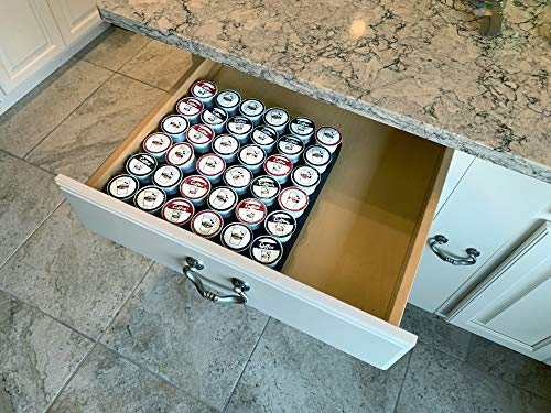 Polar Whale Coffee Pod Storage Organizer Slim Tray Drawer Insert for Kitchen Home Office Waterproof Washable 12.5 X 12.5 Inches Holds 36 Compatible with Keurig K-Cup Made in The USA