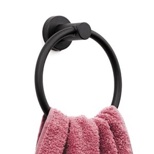 marmolux acc – matte black towel ring – modern hand towel holder for bathroom wall – sus304 stainless steel bathroom towel rack – black towel hanger for bathroom.