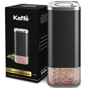 kaffe glass storage container. coffee canister – bpa free stainless steel with airtight lid (16oz)