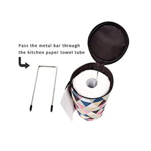 Olve Kitchen Paper Towel Holder Hanging Paper Towel Dispenser Cover for Kitchen, Camping Outdoor (Brown)