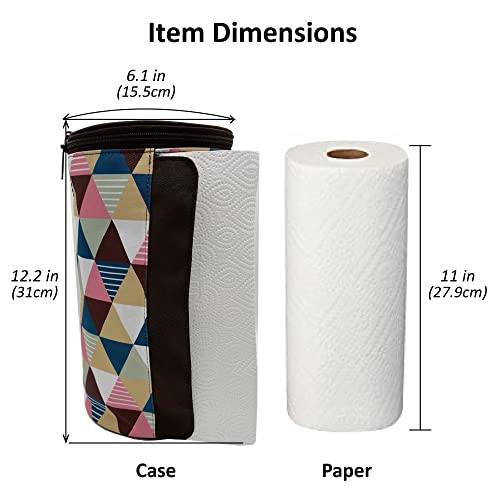 Olve Kitchen Paper Towel Holder Hanging Paper Towel Dispenser Cover for Kitchen, Camping Outdoor (Brown)
