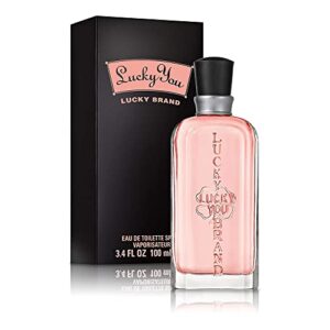 women’s perfume fragrance by lucky you, eau de toilette spray, day or night with fresh flower citrus scent, 3.4 fl oz