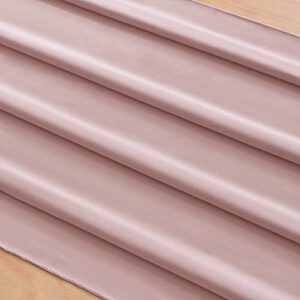 Socomi 10ft Dusty Rose Chiffon Table Runner 29x120 Inches Wedding Runner Sheer Bridal Shower Decorations