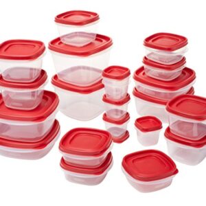 Rubbermaid Easy Find Lids Food Storage Containers, Racer Red, 42 Piece Set