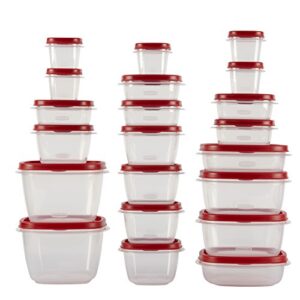 Rubbermaid Easy Find Lids Food Storage Containers, Racer Red, 42 Piece Set