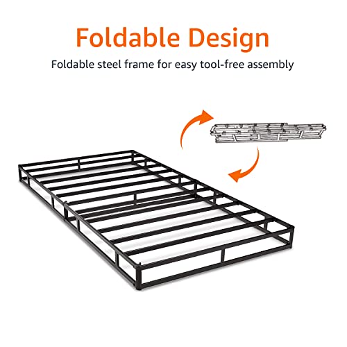 Amazon Basics Smart Box Spring Bed Base, 5-Inch Mattress Foundation - Full Size, Tool-Free Easy Assembly