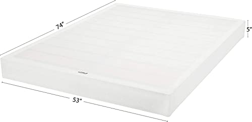 Amazon Basics Smart Box Spring Bed Base, 5-Inch Mattress Foundation - Full Size, Tool-Free Easy Assembly