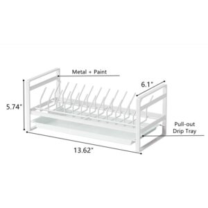 2 Plate Holders, Non-Slip Metal Cabinet Dish Rack Organizer for Kitchen, Countertop, Cupboard, Drawer, RV