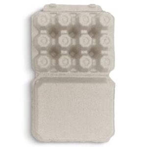 Henlay Quail Egg Cartons - Recycled Cardboard Paper Pulp 3x4 Square Style - Holds One Dozen Eggs (30)