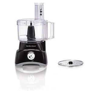 Hamilton Beach Food Processor & Vegetable Chopper for Slicing, Shredding, Mincing, and Puree, 8 Cup, Black