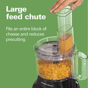 Hamilton Beach Food Processor & Vegetable Chopper for Slicing, Shredding, Mincing, and Puree, 8 Cup, Black