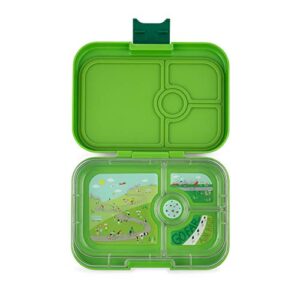 yumbox panino leakproof bento lunch box container for kids & adults (go green panino)