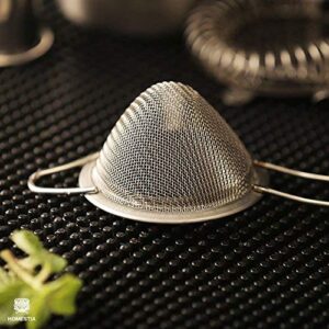 Fine Mesh Sieve Strainer Stainless Steel Cocktail Strainer Food Strainers Tea Strainer Coffee Strainer with Long Handle for Double Straining Utensil 3.3 inch by Homestia