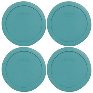 pyrex 7201-pc round 4 cup storage lid for glass bowls (4, turquoise)