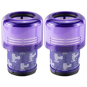 filter replacements for dyson v11 animal, v11 torque drive v15 detect cordless vacuum, replace part # 970013-02 (2 pack)