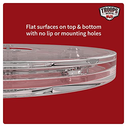 TROOPS BBQ 4” Lazy Susan Turntable Organizer for Table, Kitchen Countertop, Pantry, Cabinet, Spices, Makeup, TV, Rotating Swivel Base Clear Acrylic Plates, 20-lb Load Capacity, 1-Pack