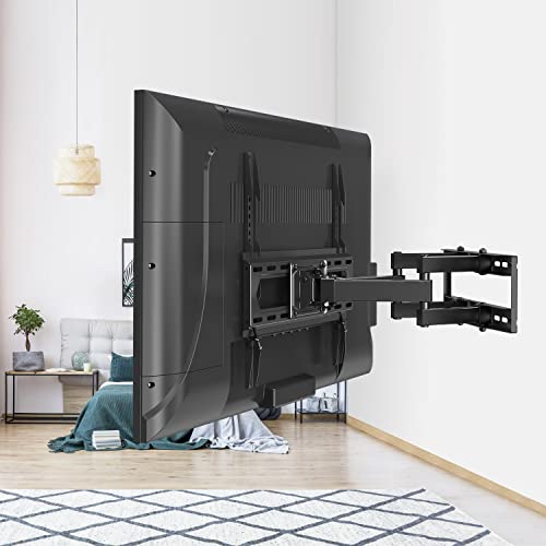 ELIVED Full Motion TV Mount TV Wall Mount Swivel and Tilt for Most 26-55 Inch TVs, Wall Mount TV Bracket with Dual Articulating Arms, Max VESA 400x400, 88 lbs. Loading, 16" Studs