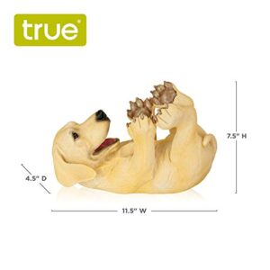 True Lab Playful Pup Bottle Holder for Tabletop and Countertop, Animal Wine Rack, Set of 1, Yellow