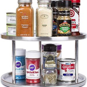 Simpli-Magic Lazy Susan, 2-Tier, Brushed Stainless Steel