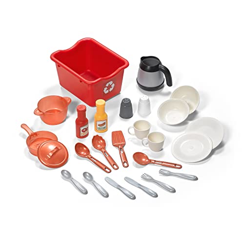 Step2 Best Chefs Kitchen Set for Kids – Includes 25 Toy Kitchen Accessories, Interactive Features for Realistic Pretend Play – Indoor/Outdoor Toddler Playset – Dimensions: 35.8” H x 34.4” W x 11.5” D