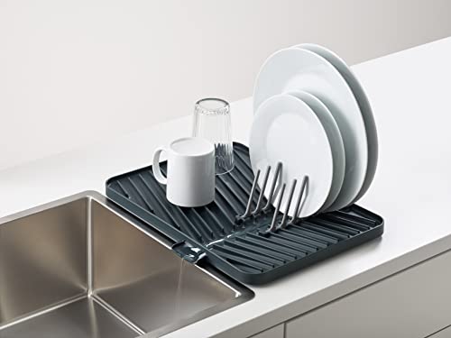 Joseph Joseph - 85139 Joseph Joseph Flip-Up Drain Board with Foldable Dish Rack, One-size, Gray