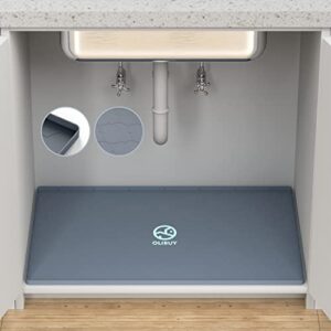 olibuy under sink mat 34″ x 22″ under sink mat for waterproof under sink mat for kitchen,silicone under sink mats protect cabinet