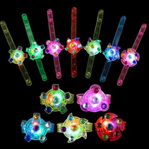 wellvo led light up bracelets party favors for kids 4-8 8-12, 14 pack goodie bag stuffers glow in the dark party supplies pinata prizes return gifts for kids birthday christmas valentines party favors