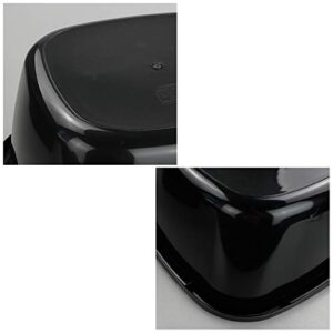 HOMMP 2-Pack 18 Quart Large Plastic Wash Basin Dishpan, Black