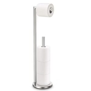toilet paper holder stand, toilet paper stand brushed nickel , free standing toilet paper holder, toilet paper holder with storage by bathth