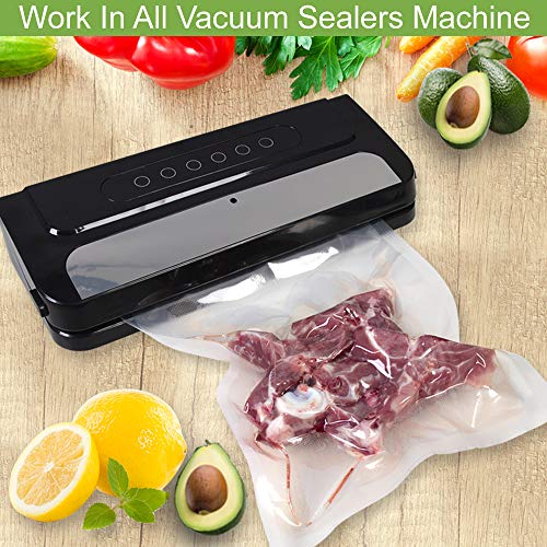 KitVacPak 11x50 2 Pack Vacuum Sealer Bags Rolls with BPA Free and Heavy Duty,Commercial Grade Vacuum Seal Freezer Bags Rolls Compatible with Any Type Vacuum Sealer