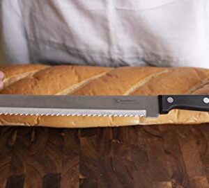 Humbee Chef Serrated Bread Knife For Home Kitchens 10 Inch Black