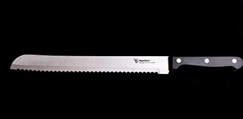 Humbee Chef Serrated Bread Knife For Home Kitchens 10 Inch Black