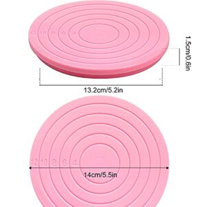 16PCS Cookie Decorating Kit Supplies Including 1 Acrylic Cookie Turntable, 6 Cookie Scribe Needle, 6 Cookie Decoration Brushes, 2 Tweezers and 1 Anti-Slip Silicone Mat (A)