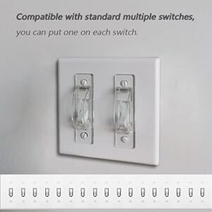Wall Switch Guard, ILIVABLE Child Proof Light Switch Plate Covers Protects Your Lights or Circuits from being Accidentally Turned On or Off by Children and Adults (Clear, 2 Pack)