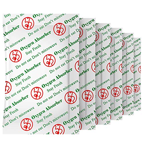 KitVacPak(100Packets)200cc Food Grade Oxygen Absorbers Packets for Home Made Jerky and Long Term Food Storage