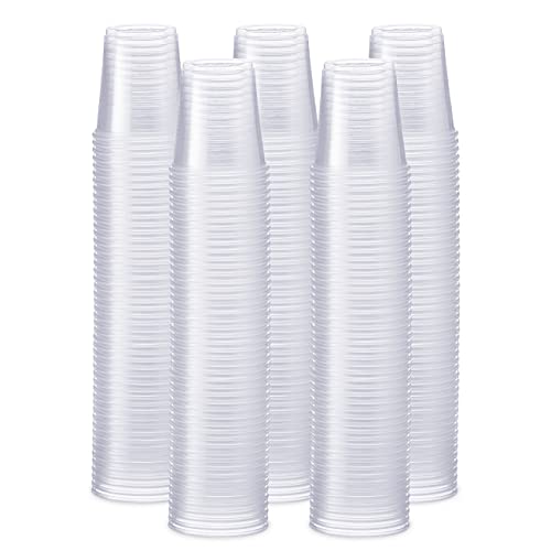 [500 Pack] 3 oz. Clear Plastic Cups, Small Disposable Bathroom, Espresso, Mouthwash Polypropylene Cups