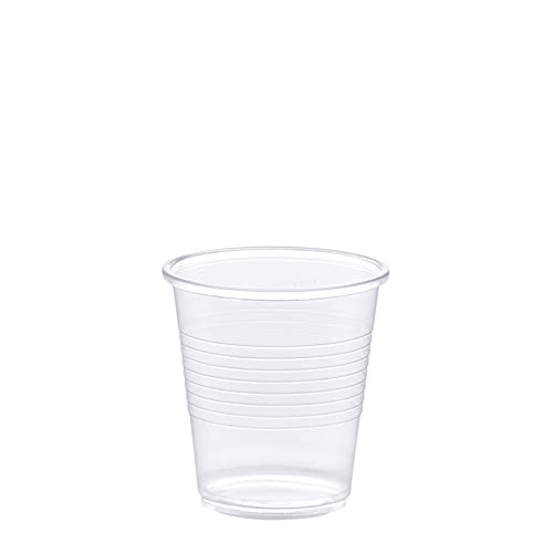 [500 Pack] 3 oz. Clear Plastic Cups, Small Disposable Bathroom, Espresso, Mouthwash Polypropylene Cups