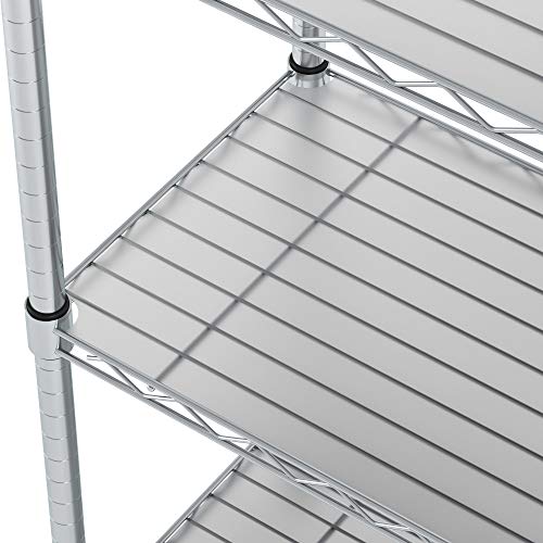 Thirteen Chefs Industrial Shelf Liners 36 x 14 Inch, 5 Pack Set for Wired Shelving Racks, Clear Polypropylene