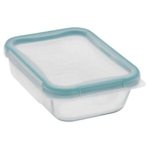 snapware 2-cup total solution rectangle food storage container, glass