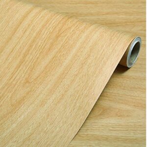 Walldecor1 Wood Grain Contact Paper Self Adhesive Peel and Stick Film for Cabinets Shelves Drawers Faux Maple Wood Textured Shelf Paper Sticker Covering 16 x 78.7 Inches