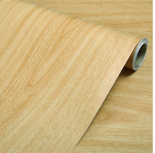 Walldecor1 Wood Grain Contact Paper Self Adhesive Peel and Stick Film for Cabinets Shelves Drawers Faux Maple Wood Textured Shelf Paper Sticker Covering 16 x 78.7 Inches