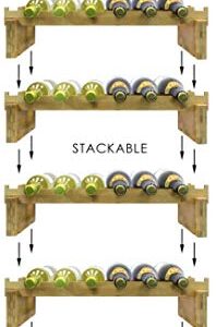 Sorbus Stackable Bamboo Wine Rack — Classic Style Wine Racks for Bottles — Perfect for Bar, Wine Cellar, Basement, Cabinet, Pantry, etc. (6-Tier)