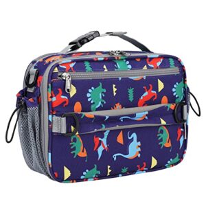 maelstrom lunch box kids,expandable kids lunch box,insulated lunch bag for kids,lightweight reusable lunch tote bag for boy/girl,suit for school/picnic,9l,dinosaur