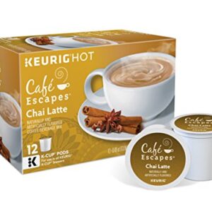 Café Escapes Chai Latte Keurig K-Cups Coffee, 12 Count