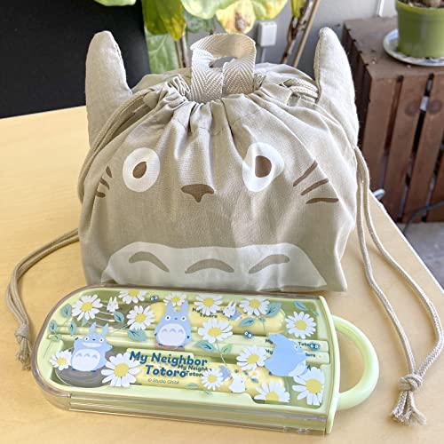 Skater My Neighbor Totoro Bento Die-Cut Drawstring Lunch Bag - Authentic Japanese Design