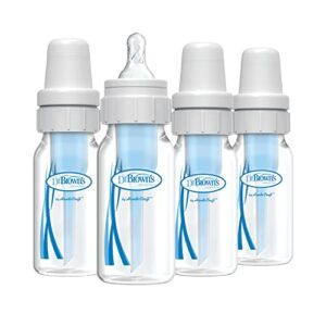 dr. brown’s natural flow® anti-colic baby bottle with level 1 slow flow nipples, 4oz, 4 pack