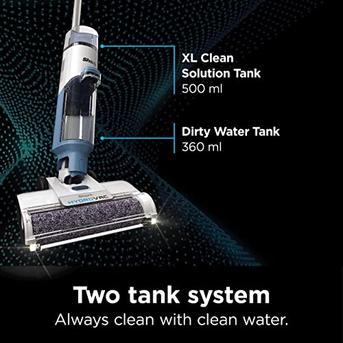 Shark AW201 HydroVac Cordless Pro XL 3-in-1 Vacuum, Mop & Self-Cleaning System with 2 Antimicrobial Brushrolls* & 2 Solutions for Multi-Surface Cleaning, for Hardwood, Tile, Area Rug & More, Tea Green