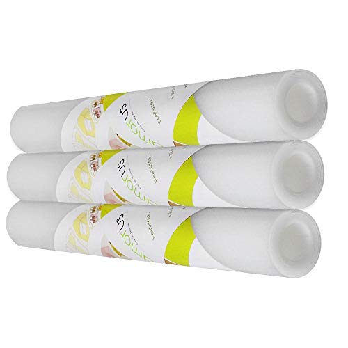 amorus Shelf Liner Draw Liner Cabinet Liner, 3 Rolls Non Adhesive Liners for Drawers Shelves Kitchen Cabinets Dresser, 17.7 x 59 inches - Clear